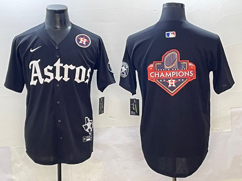 Men Houston Astros blank black MLB Nike 2025 jersey 02->houston astros->MLB Jersey